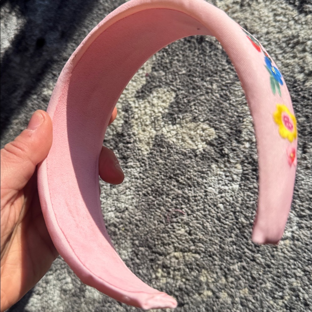 Rifle Paper Co Floral Embroidered Pink Headband - Picture 3 of 3